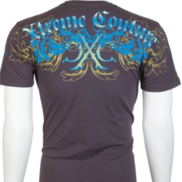 XTREME COUTURE BY AFFLICTION Mens Short Sleeve TELEPHUS Crewneck T-Shirt - Picture 3 of 3